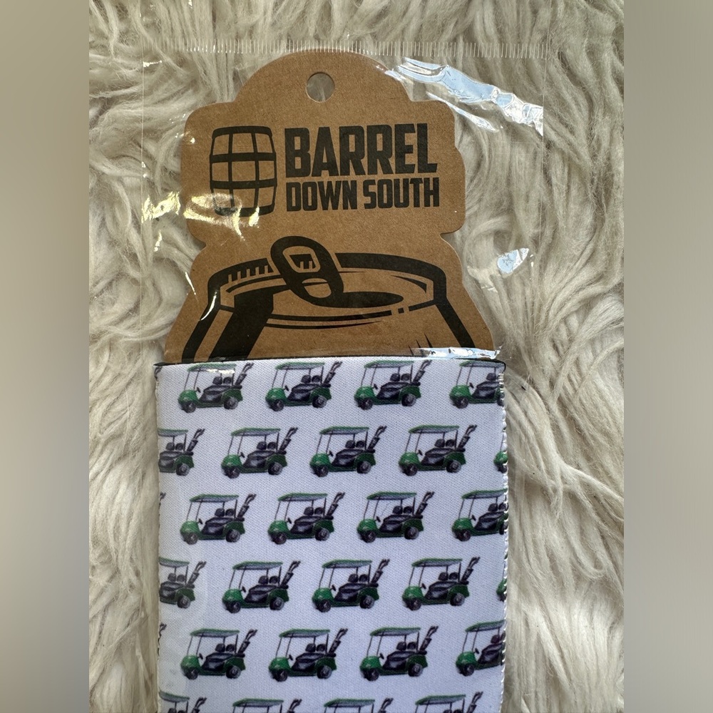 Barrel Down South koozie new with tags. Golf cart.